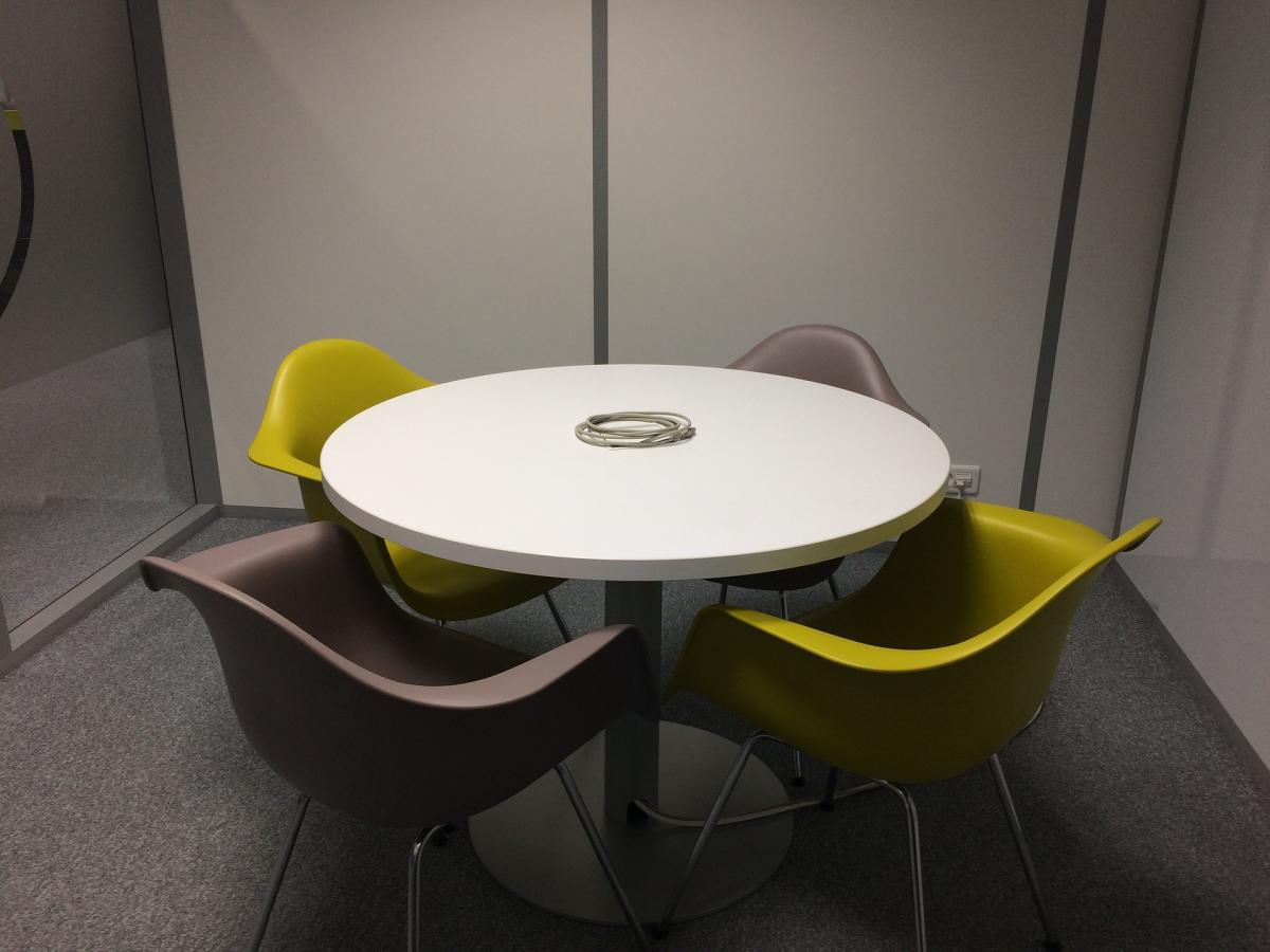 East Study Room with a circular table and four chairs